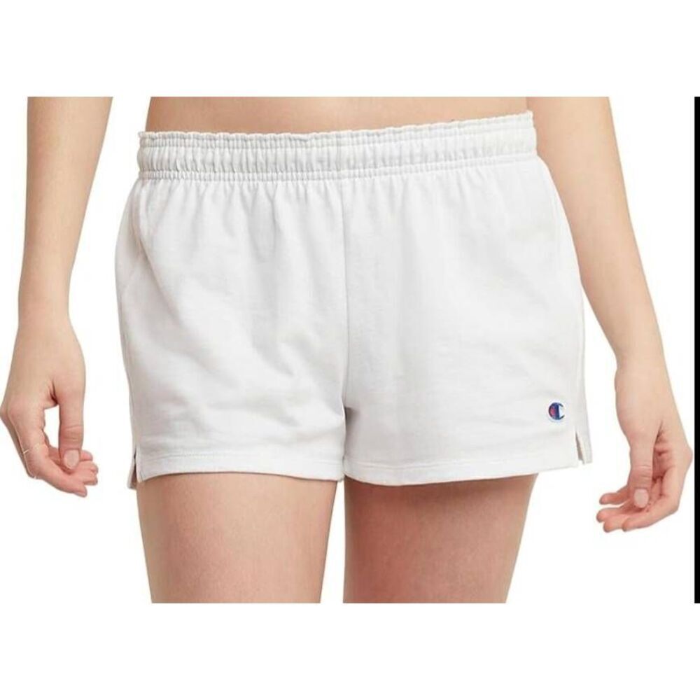 Champion Cotton White Drawstring Elastic Waist Shorts Size XL Women's New